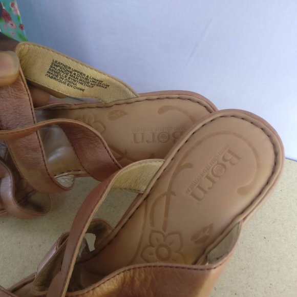 LeatherSandal BORN handcrafted 100%Leather Padded soft Heeled mule 9us/7uk - Picture 4 of 12